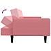 Divano Letto a 2 Posti Rosa in Velluto - Foto miniatura 7