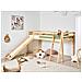 Letto A Mezza Altezza Legno Di Pino Staple 90 X 200 Cm Con Scivolo Marrone Chiaro - Foto miniatura 1