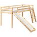Letto A Mezza Altezza Legno Di Pino Staple 90 X 200 Cm Con Scivolo Marrone Chiaro - Foto miniatura 2