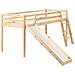 Letto A Mezza Altezza Legno Di Pino Staple 90 X 200 Cm Con Scivolo Marrone Chiaro - Foto miniatura 3