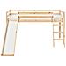 Letto A Mezza Altezza Legno Di Pino Staple 90 X 200 Cm Con Scivolo Marrone Chiaro - Foto miniatura 4