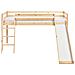 Letto A Mezza Altezza Legno Di Pino Staple 90 X 200 Cm Con Scivolo Marrone Chiaro - Foto miniatura 5