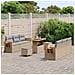 Set di Divani da Giardino 9 Pezzi con Cuscini Rattan Beige Acacia, Set da Pranzo in Giardino 3 Pezzi con Cuscini Rattan Beige Acacia - Foto miniatura 3
