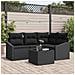 Set di Divani da Giardino in 5 Pezzi con Cuscini Beige Polyrattan - Foto miniatura 2