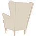 Poltrona Bianca 74x84x100 cm Lino - Foto miniatura 6