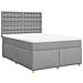 Giroletto a Molle con Materasso Grigio Chiaro 140x190cm Tessuto - Foto miniatura 1
