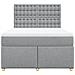 Giroletto a Molle con Materasso Grigio Chiaro 140x190cm Tessuto - Foto miniatura 4
