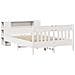 Letto Libreria senza Materasso Bianco 120x200 cm Legno di Pino - Foto miniatura 3