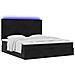 Struttura Letto Pouf con Materassi Nero 200x200 cm Velluto - Foto miniatura 6