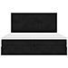 Struttura Letto Pouf con Materassi Nero 200x200 cm Velluto - Foto miniatura 8