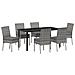 Set da Pranzo per Giardino 7 pcs Grigio Poly Rattan - Foto miniatura 1