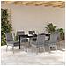 Set da Pranzo per Giardino 7 pcs Grigio Poly Rattan - Foto miniatura 4