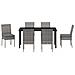 Set da Pranzo per Giardino 7 pcs Grigio Poly Rattan - Foto miniatura 7