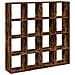 Libreria Rovere Fumo 137,5x29x137,5 cm in Legno Multistrato - Foto miniatura 1