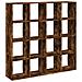 Libreria Rovere Fumo 137,5x29x137,5 cm in Legno Multistrato - Foto miniatura 7