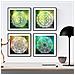 Set Di 4 Stampe Di Fogli Per Inquadrare Equilibrio Poster Quadrati Con Di Mandala Fotogrammi Da Incorniciare Carta Da Cornice Nera 20x20 Cm - Foto miniatura 1