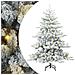 Albero di Natale Artificiale con Rami Pieghevoli Bianco 150 cm - Foto miniatura 1
