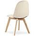 Sedia NUUC in velluto beige, design ergonomico x2 - Foto miniatura 6