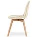 Sedia NUUC in velluto beige, design ergonomico x2 - Foto miniatura 5