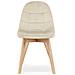 Sedia NUUC in velluto beige, design ergonomico x2 - Foto miniatura 3
