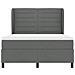 Letto a molle con materasso Grigio scuro 160 x 200 cm Tessuto - Foto miniatura 7