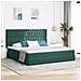 Letto con contenitore e materasso Verde Scuro 200 x 200 cm - Foto miniatura 2