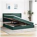 Letto con contenitore e materasso Verde Scuro 200 x 200 cm - Foto miniatura 4