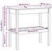 Tavolo consolle con lo scaffale Marrone Cera 80 x 40 x 75 cm - Foto miniatura 6