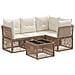 Set Divano da Giardino 5 pcs Beige polyrattan - Foto miniatura 1