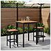 Tavolo Bar da Giardino Naturale e Nero 70 x 68,5 x 105 cm - Foto miniatura 2