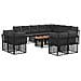 Set Divano da Giardino 13 pz Nero e Grigio scuro polyrattan - Foto miniatura 1