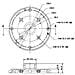 PFA101 Adattatore per Supporto Dome Serie HdbwE-Z Diametro 159 mm  - Foto miniatura 3