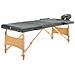 Lettino Da Massaggio 3 Zone Telaio In Legno Antracite 186x68cm - Foto miniatura 1