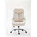 Sedia Ufficio Vaud XL in Tessuto - Poltrona Ergonomica Girevole con Alto Schienale e Braccioli I Poltrona Studio Presidenziale con Portata Max 140 kg I Sedia Pc Regolabile con 5 Ruote Crema - Foto miniatura 2