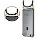 Catena Di Telefoni Cellulari Compatibile Con Apple Iphone 6 / Iphone 6s In Nero Argento - Coperchio Protettivo In Silicone Con Anelli D'oro, Cinturino In Corda E Custodia Staccabile - Foto miniatura 9
