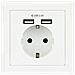 Presa Parete Con 2 Porte Usb 10.35.0010 5v / 2.4a Bianco - Foto miniatura 1