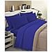 Completo Lenzuola Invernale Felpate In Flanella Anti-pilling 100% Cotone Tinta Unita Singolo Blu - Foto miniatura 1