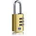 Lucchetto Con Combinazione In Alluminio 28 Mm, Arco In Acciaio, Ottone, 3 Cifre - Foto miniatura 1