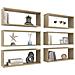 Mensole Parete a Cubo 6pz Rovere Sonoma 60x15x23 cm Multistrato - Foto miniatura 3