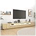 Mobile Porta TV con Luci LED Rovere Sonoma 300x35x40 cm - Foto miniatura 3