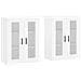 Armadietti A Parete 2 Pz Bianchi In Legno Multistrato - Foto miniatura 2