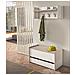 Mobile Da Ingresso Brionia, Entratina Moderna Con Appendiabiti, Mobile Con Scarpiera, Armadietto Multifunzione, Cm 50x32h182, Rovere E Bianco - Foto miniatura 1