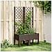 Fioriera Da Giardino Con Traliccio Marrone 80x40x142 Cm In Pp - Foto miniatura 1