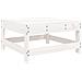 Set Salotto Da Giardino 7 Pz Bianco In Legno Massello Di Pino - Foto miniatura 3