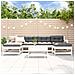 Set Salotto Da Giardino 7 Pz Bianco In Legno Massello Di Pino - Foto miniatura 6