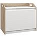 Cassapanca In Legno Moderna Con Schienale E Vano Contenitore, 62.4x40x51.5cm, Bianco - Foto miniatura 1