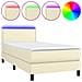Giroletto a Molle con Materasso e LED Crema 100x200 cm - Foto miniatura 1