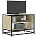 Mobile Tv Rovere Sonoma 61x40x46 Cm Legno Multistrato E Metallo - Foto miniatura 1