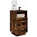 Comodini 2 Pz Con 2 Cassetti Rovere Fumo 36x36x68 Cm - Foto miniatura 1