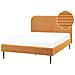 Letto Velluto A Coste Flayat 140 X 200 Cm Arancione - Foto miniatura 2